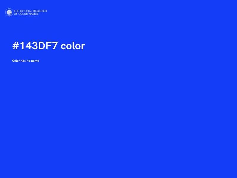 #143DF7 color image