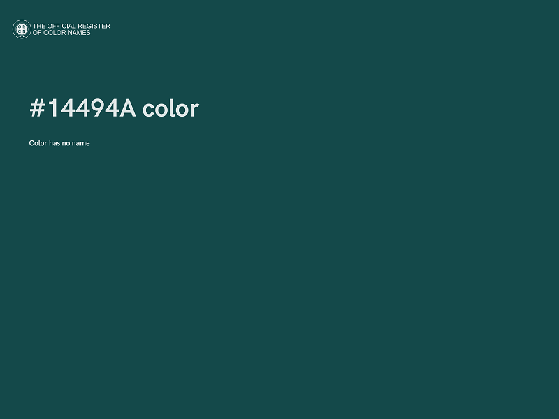 #14494A color image