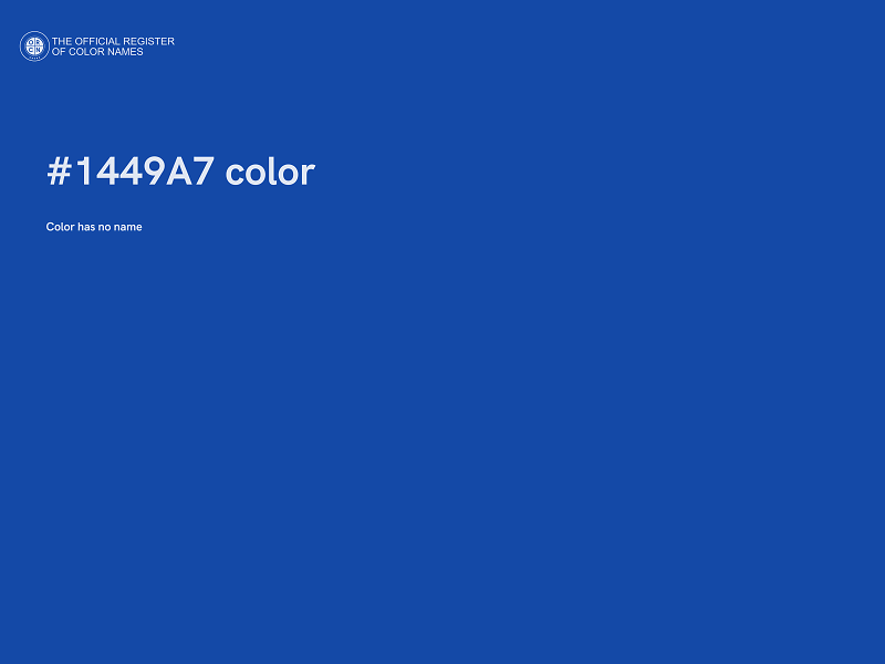 #1449A7 color image