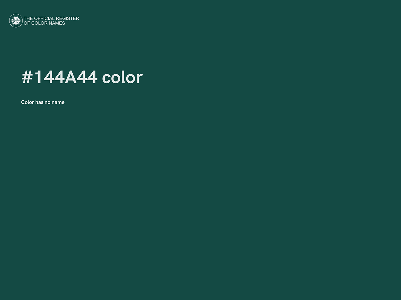 #144A44 color image