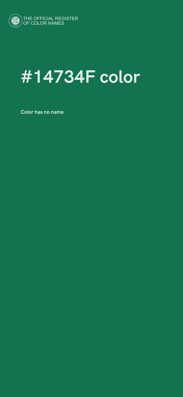 #14734F color image
