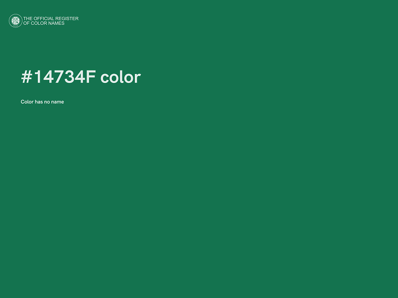 #14734F color image