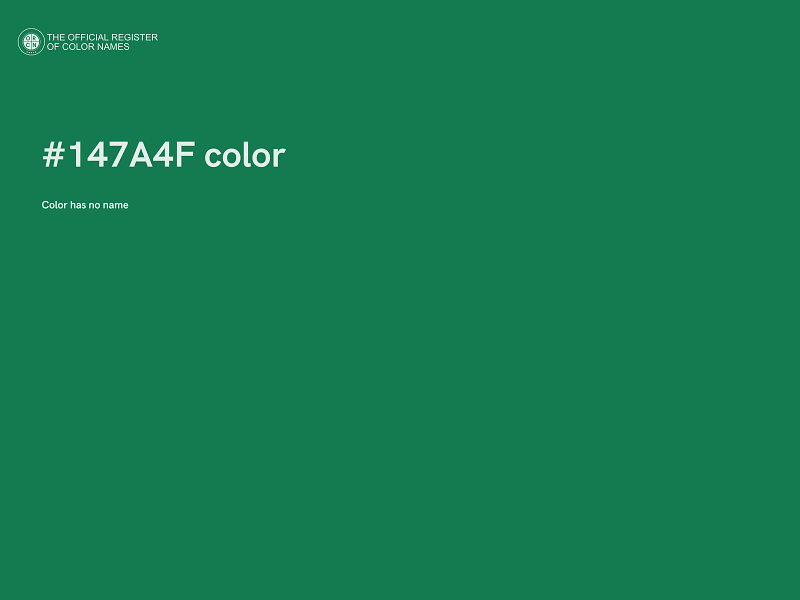 #147A4F color image