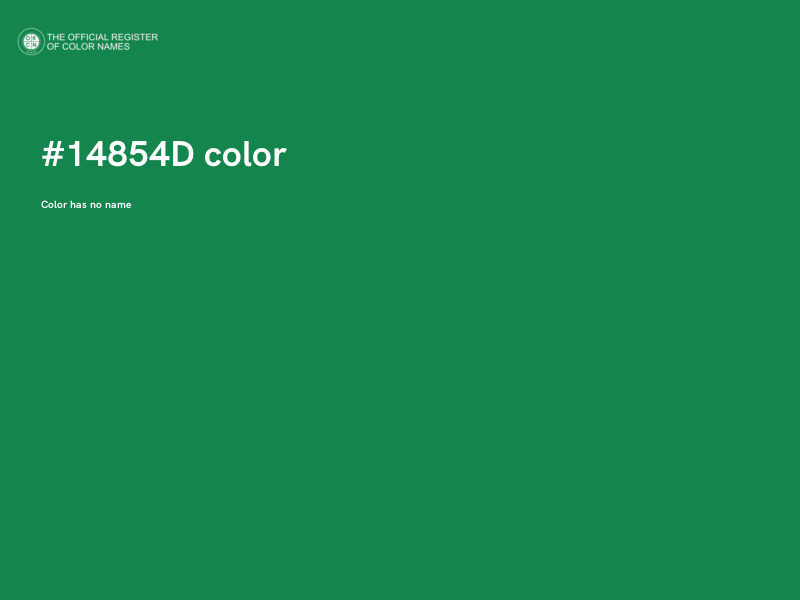 #14854D color image