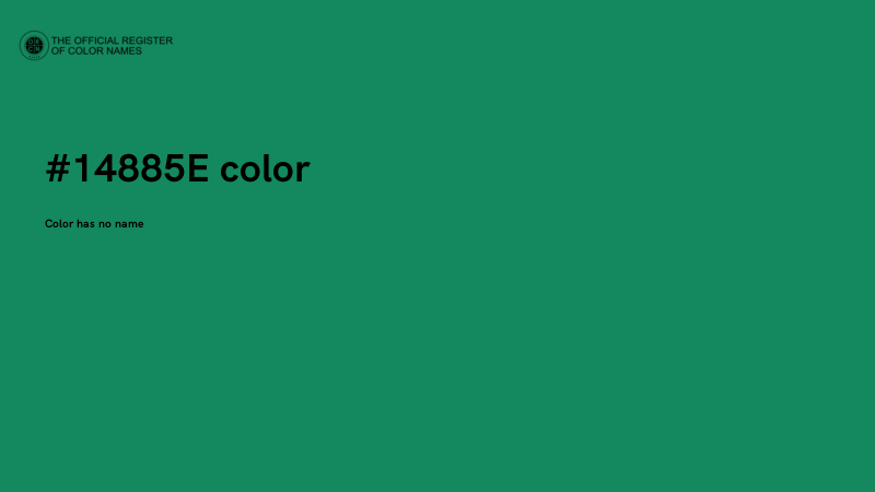 #14885E color image
