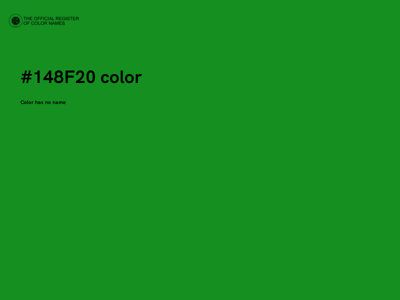 #148F20 color image
