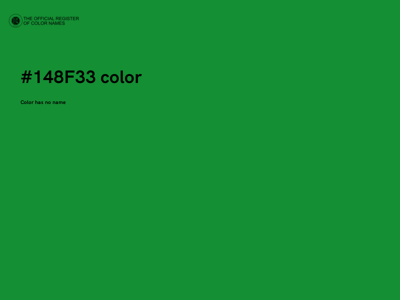 #148F33 color image