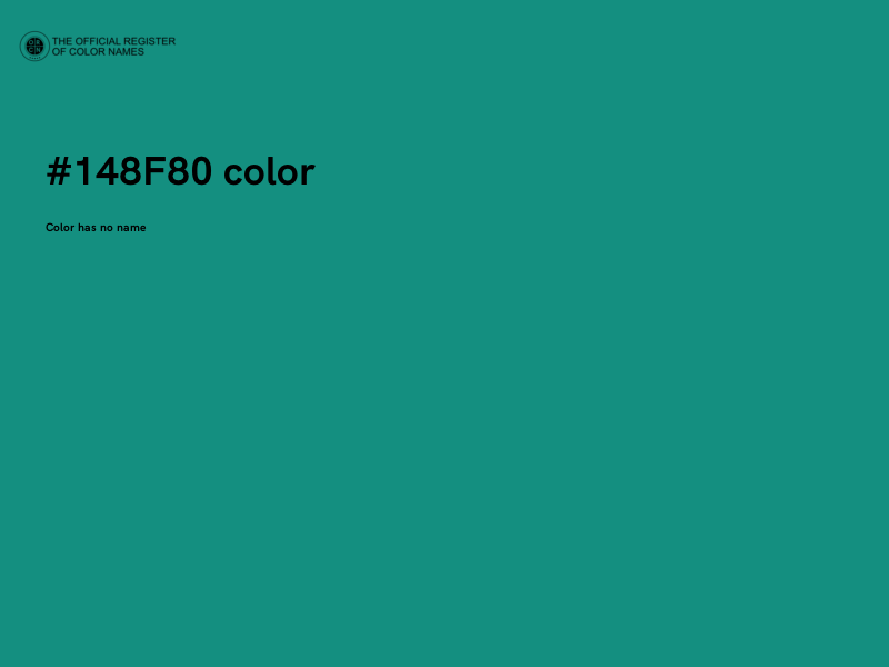 #148F80 color image