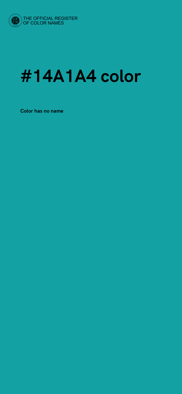 #14A1A4 color image