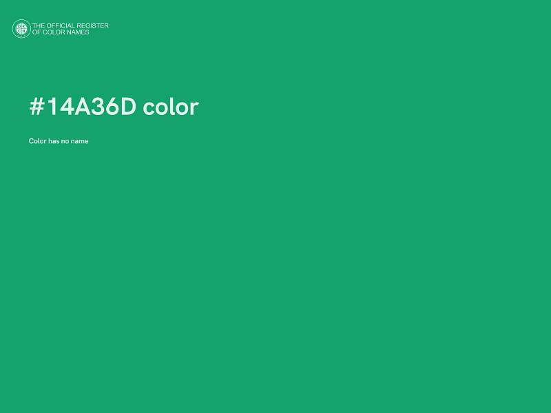 #14A36D color image