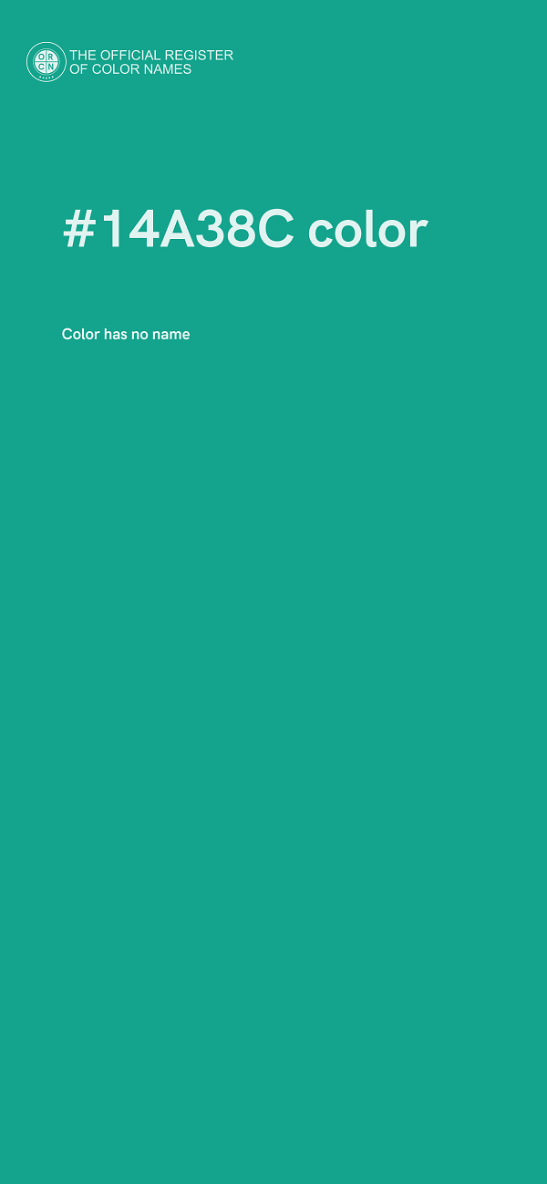 #14A38C color image