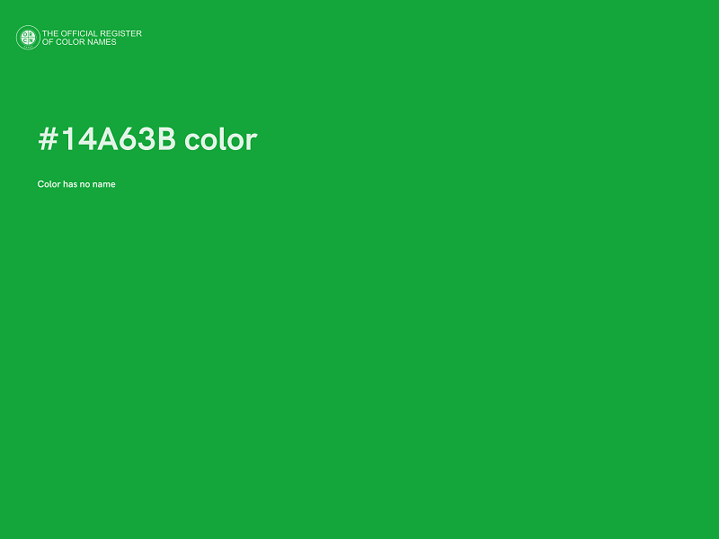 #14A63B color image