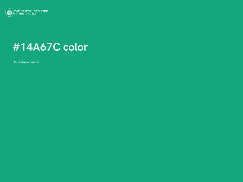 #14A67C color image