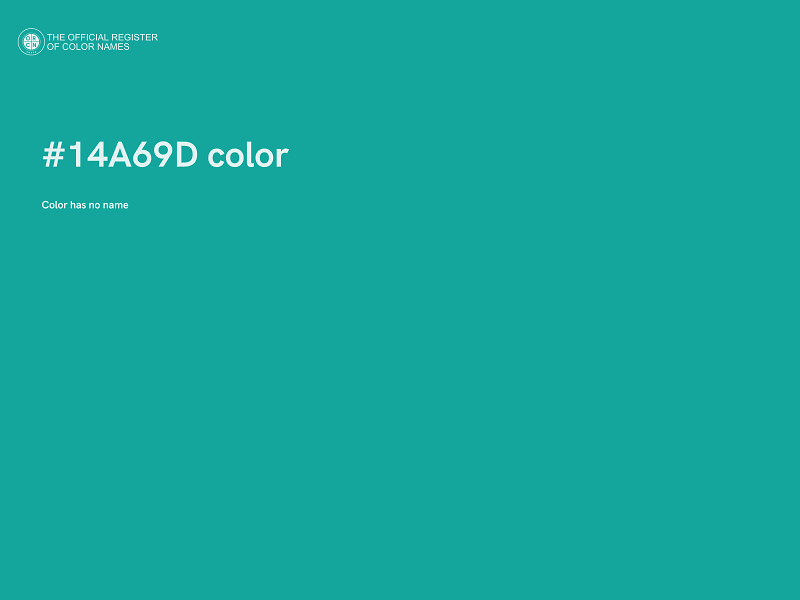 #14A69D color image