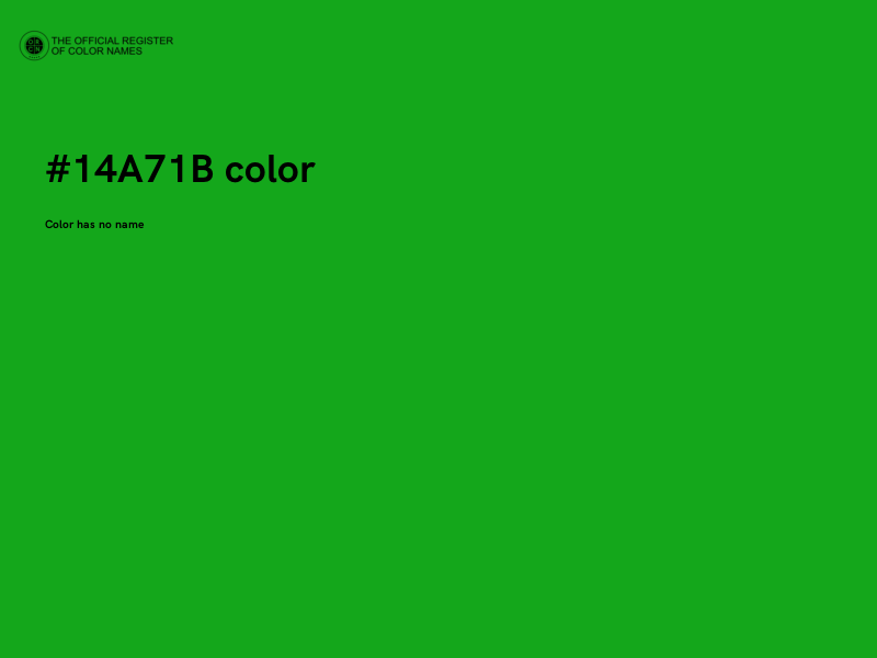 #14A71B color image