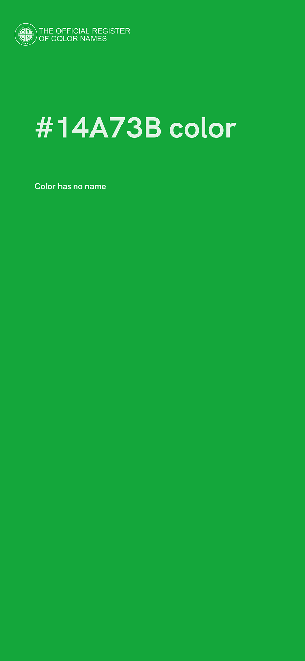 #14A73B color image