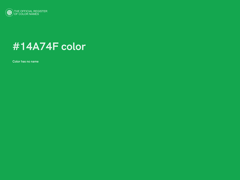 #14A74F color image