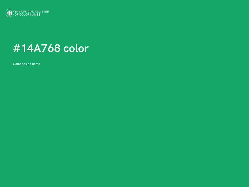 #14A768 color image