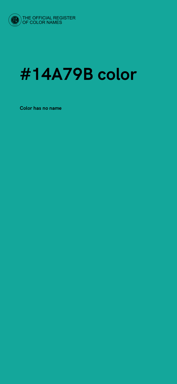 #14A79B color image
