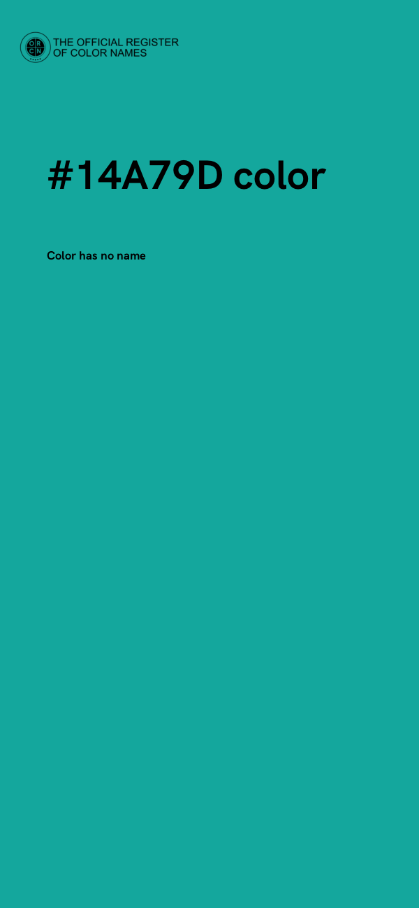 #14A79D color image