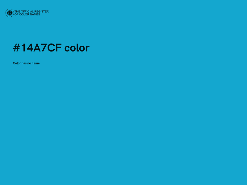 #14A7CF color image