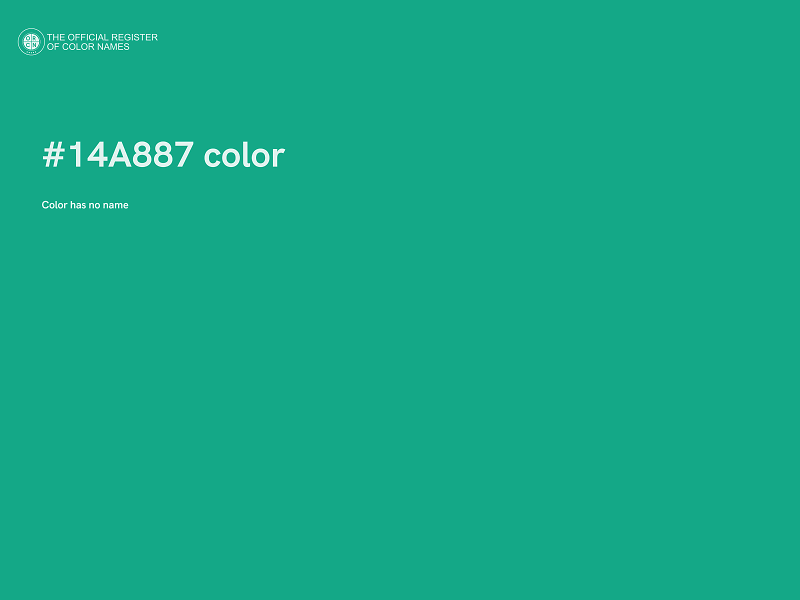 #14A887 color image