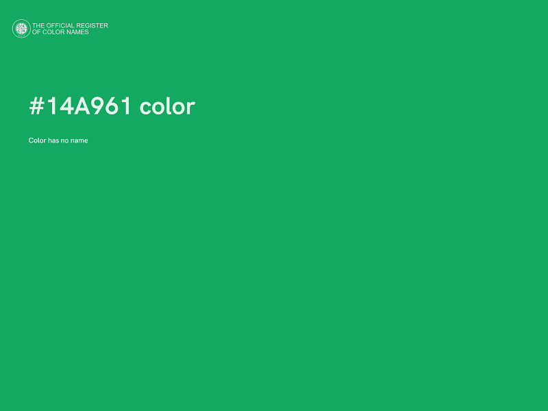#14A961 color image