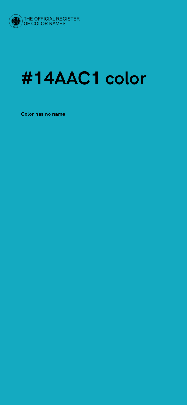 #14AAC1 color image