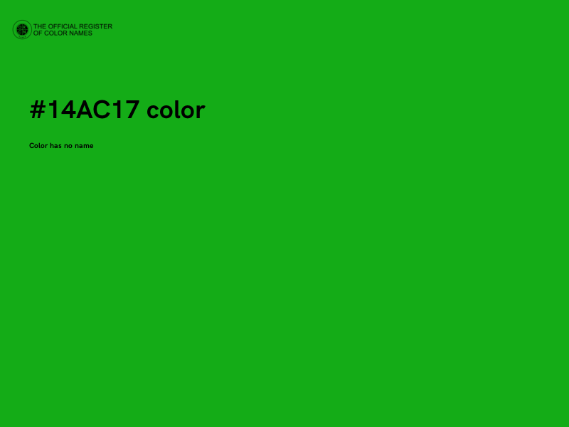 #14AC17 color image