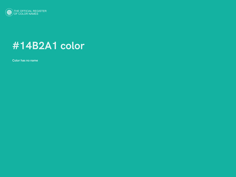 #14B2A1 color image