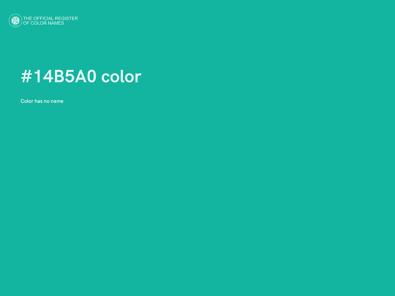 #14B5A0 color image