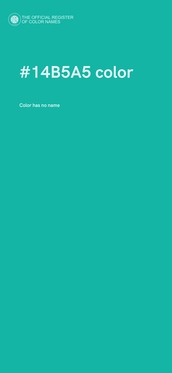 #14B5A5 color image