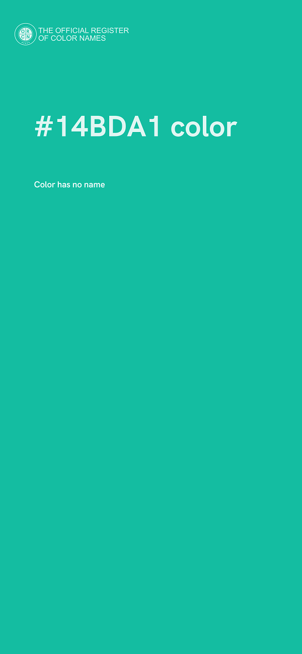 #14BDA1 color image