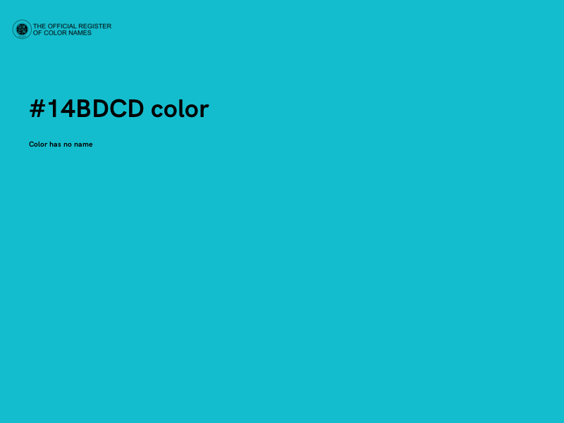 #14BDCD color image