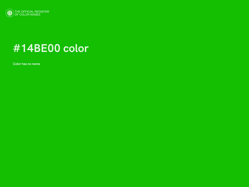 #14BE00 color image