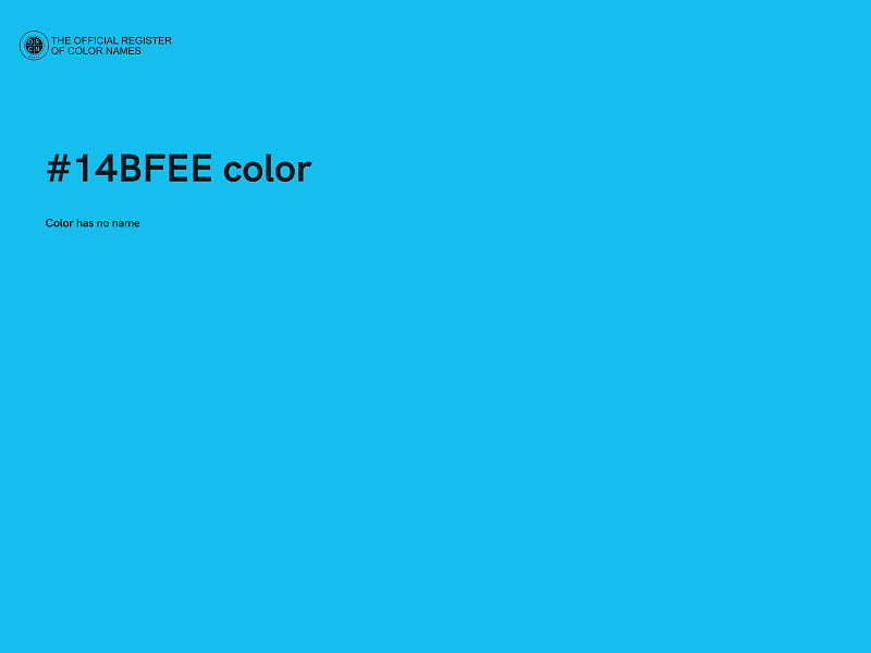 #14BFEE color image