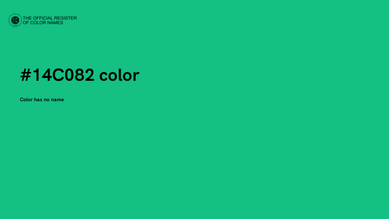 #14C082 color image