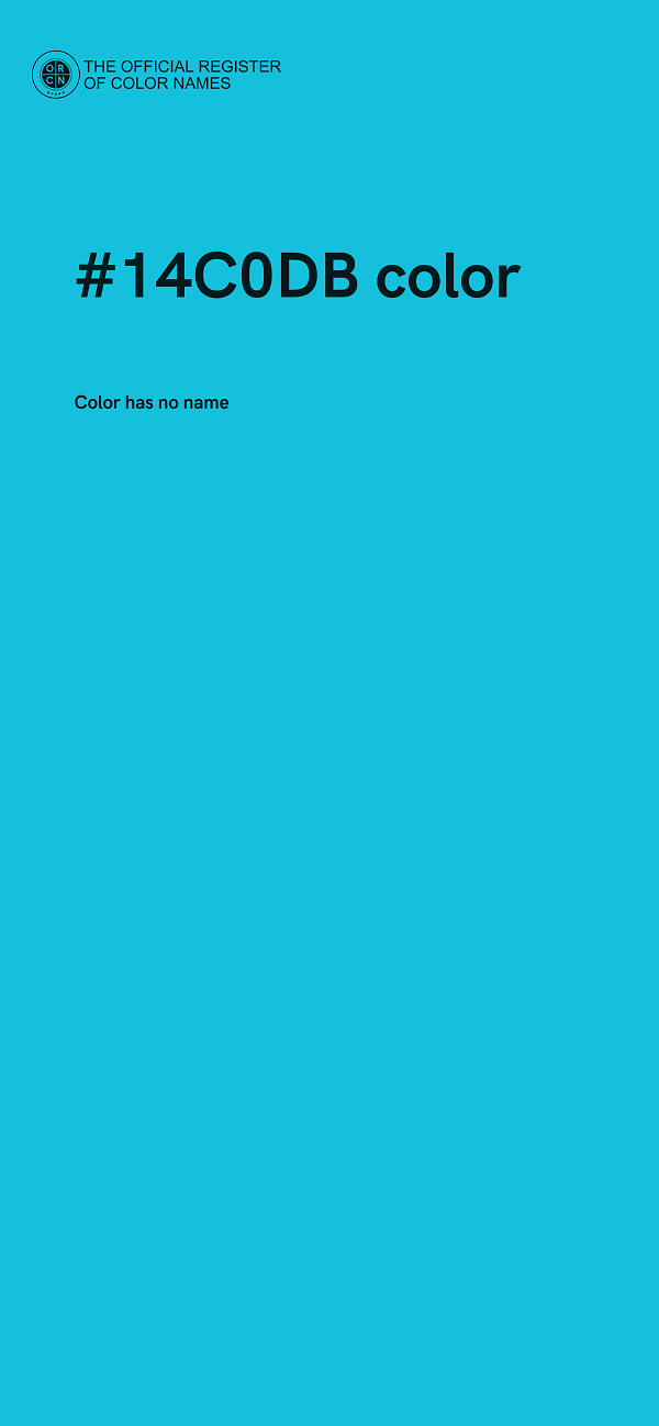 #14C0DB color image