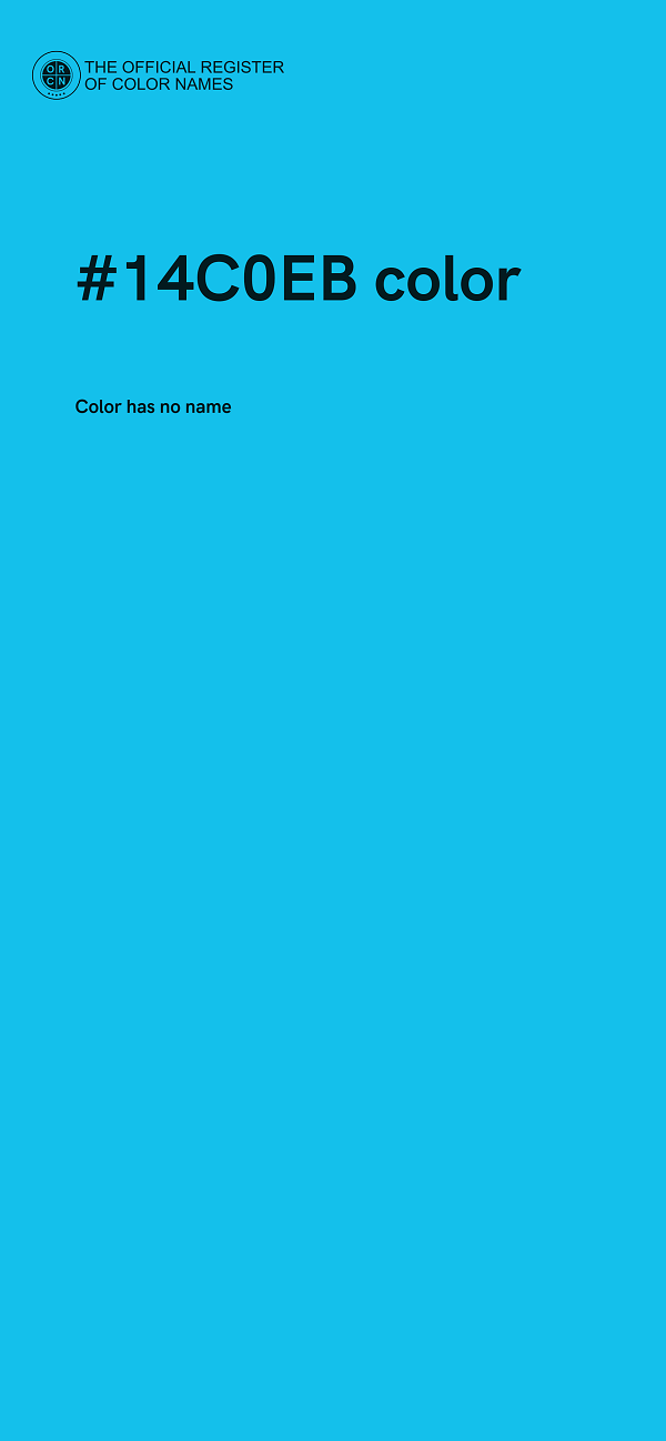 #14C0EB color image