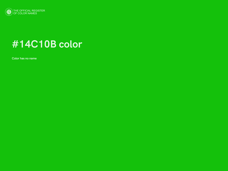 #14C10B color image