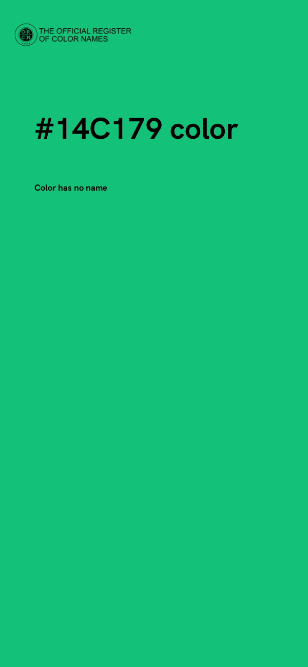 #14C179 color image