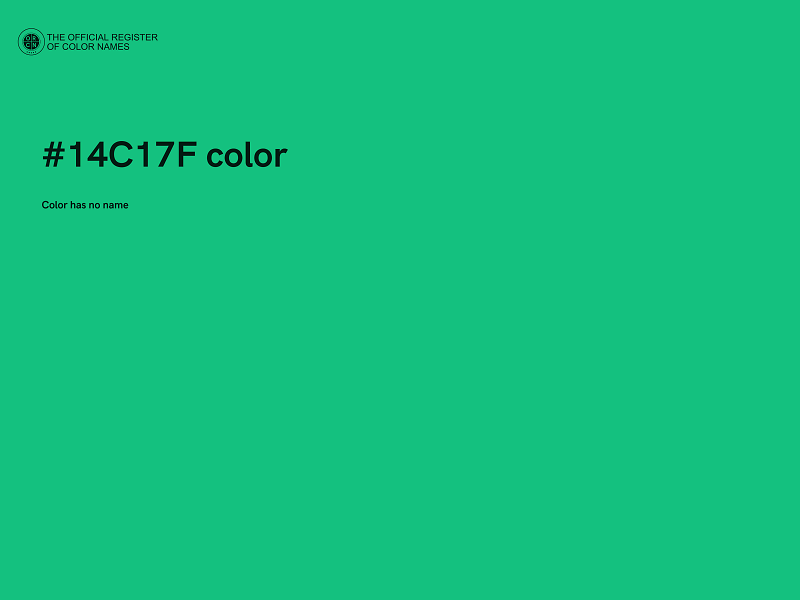 #14C17F color image