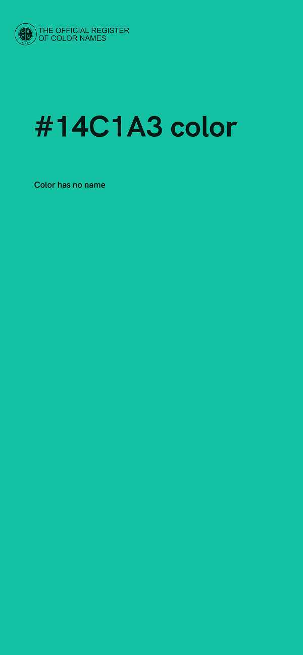 #14C1A3 color image