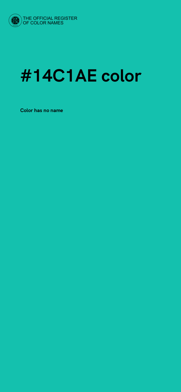 #14C1AE color image