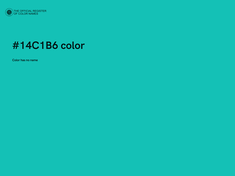 #14C1B6 color image