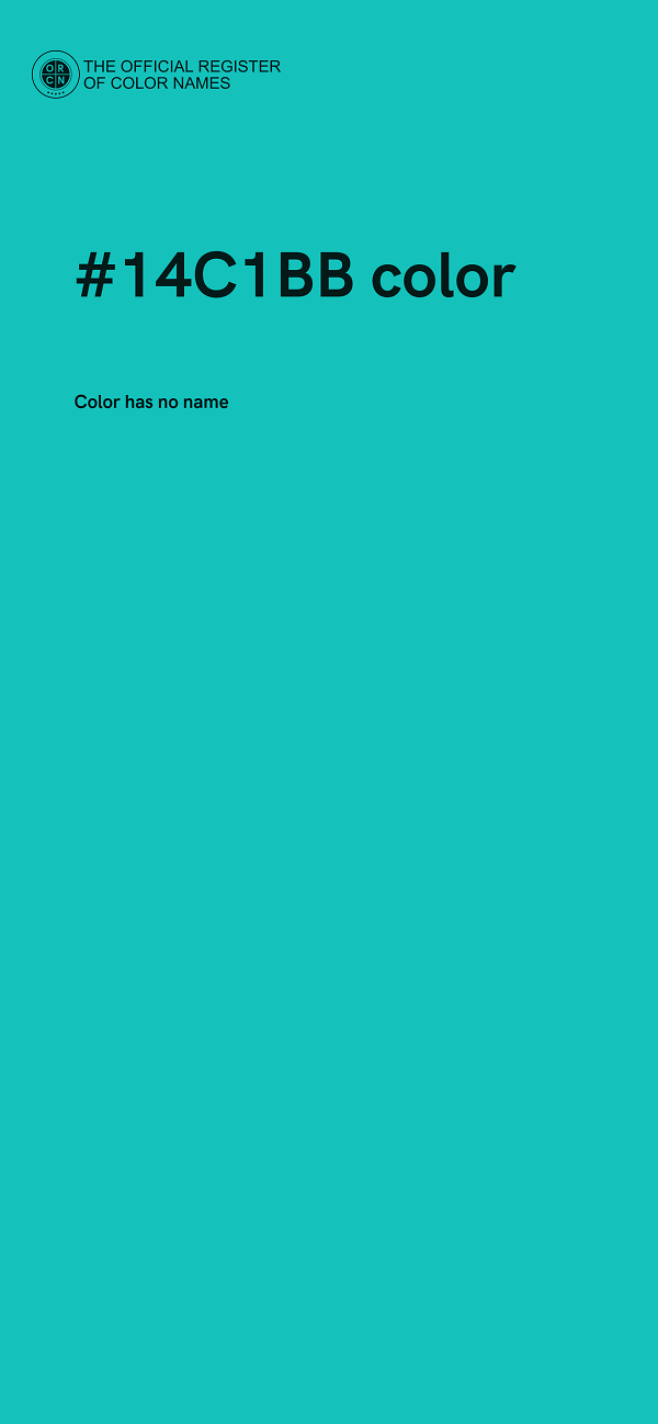 #14C1BB color image