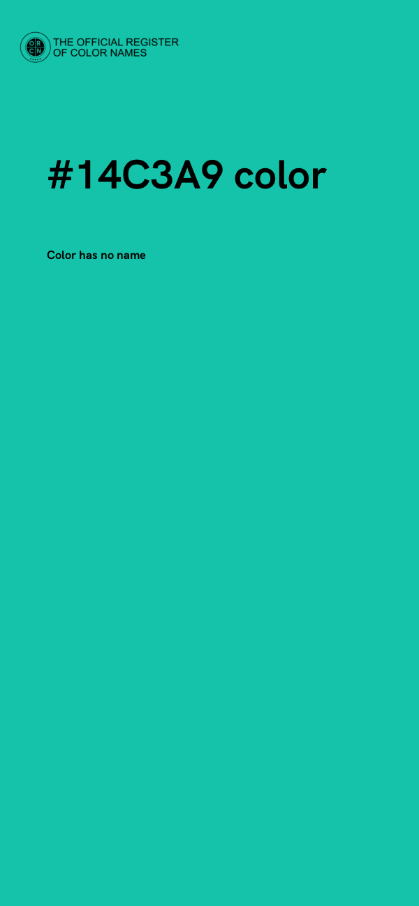 #14C3A9 color image