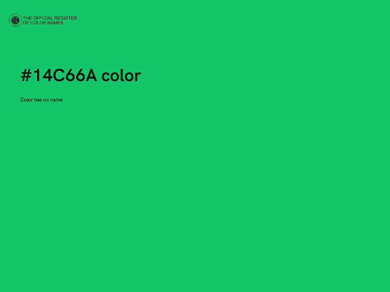 #14C66A color image