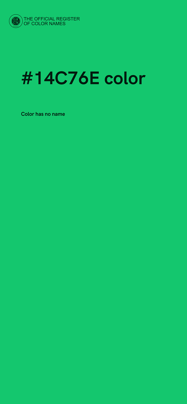 #14C76E color image