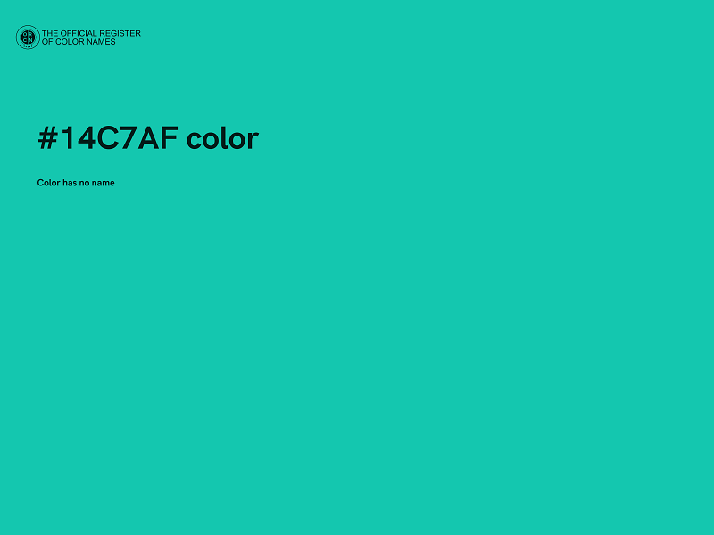 #14C7AF color image